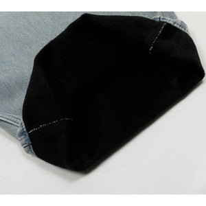 Blue LUXENK Wide Leg Jeans by Trendsi, showcasing high-waisted fit, relaxed wide leg style, and denim fabric.