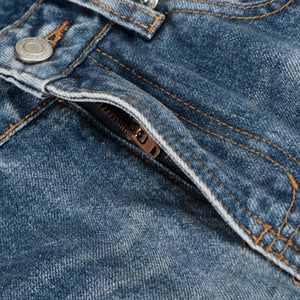 Blue Luxenk© Wide Leg Vintage Jeans from Trendsi featuring high waist, relaxed fit, and classic denim styling.