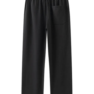 Caramel-colored Luxenk drawstring sweatpants from Trendsi, featuring a relaxed fit and adjustable waistband for casual wear.