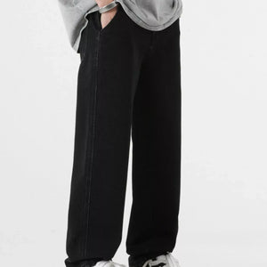 Light blue Luxenk Relaxed Fit Jeans by Trendsi, showing the casual, comfortable style and classic denim texture.