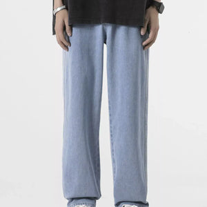 Light blue Luxenk Relaxed Fit Jeans by Trendsi, showing a casual fit and classic denim styling.