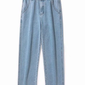 Light blue Luxenk Relaxed Fit jeans from Trendsi, showing the casual, comfortable denim style with classic five-pocket design.