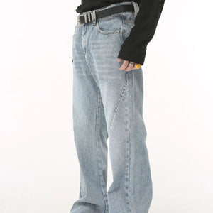 Luxenk washed bootcut jeans by Trendsi featuring a relaxed fit, light wash denim, and classic five-pocket design.