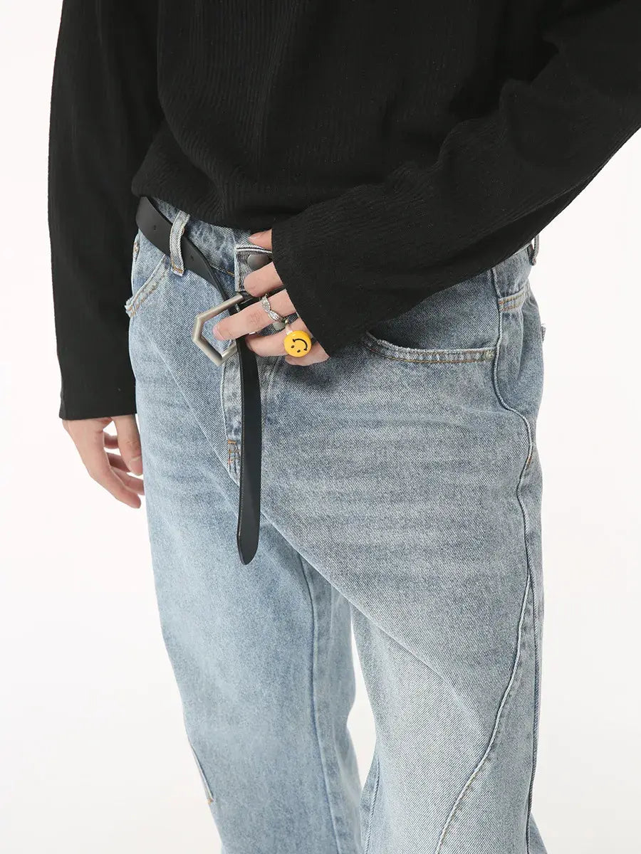 LuxenK washed bootcut jeans by Trendsi, shown in medium XS size, featuring a relaxed fit and classic denim look.