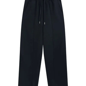 Gray LUXENK© Wide Leg Sweatpants by Trendsi, showing relaxed fit and soft fabric details.