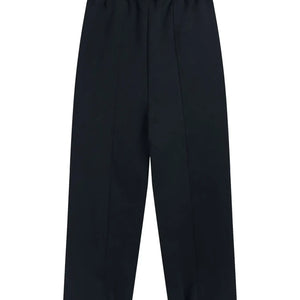 Melange gray Luxenk Wide Leg Sweatpants by Trendsi, featuring a relaxed fit and comfortable fabric, ideal for casual wear.