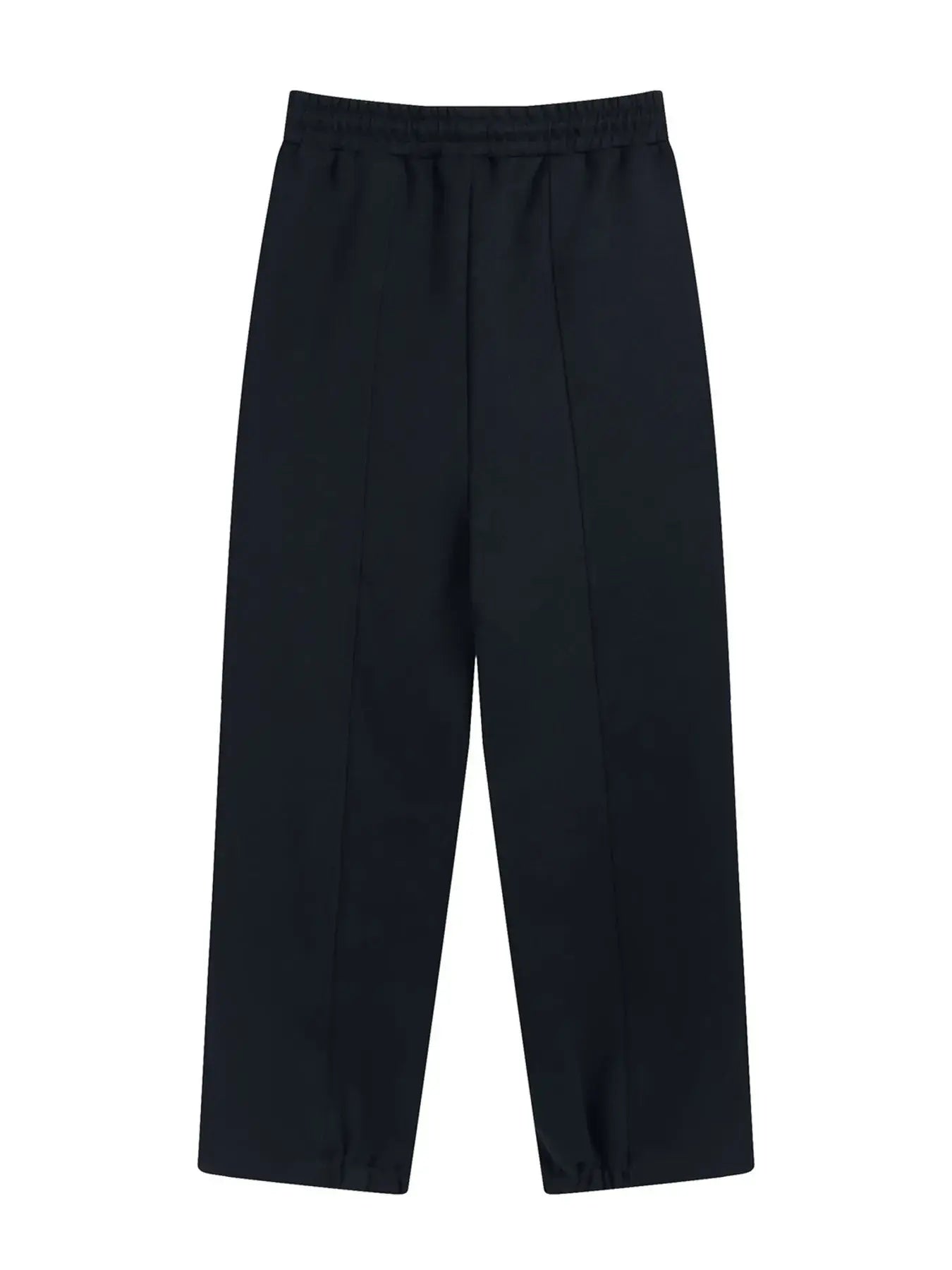 Melange gray Luxenk Wide Leg Sweatpants by Trendsi, featuring a relaxed fit and comfortable fabric, ideal for casual wear.