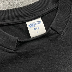 Black LUXENK© Street Graphic T-shirt with spray dye design, featuring bold printed graphics, casual fit, and comfortable cotton fabric.