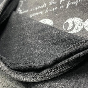 Black LUXENK Street Graphic T-shirt from Trendsi featuring spray dye design and casual fit, ideal for streetwear style.