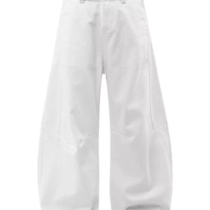 White Luxenk Wide Leg Jeans by Trendsi, showing high-waisted fit, relaxed wide legs, and classic denim texture.