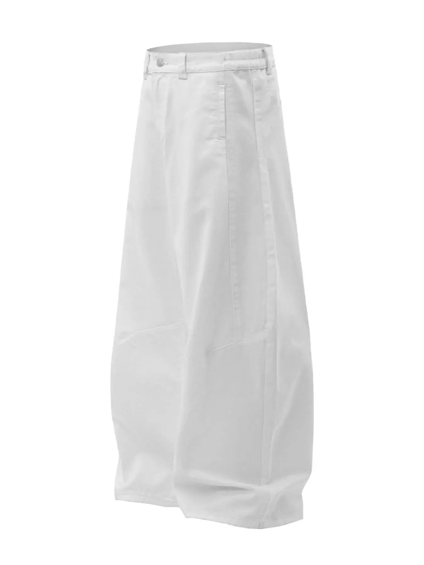 White Luxenk© Wide Leg Jeans from Trendsi, showing relaxed fit and classic denim style with visible pockets and wide leg silhouette.